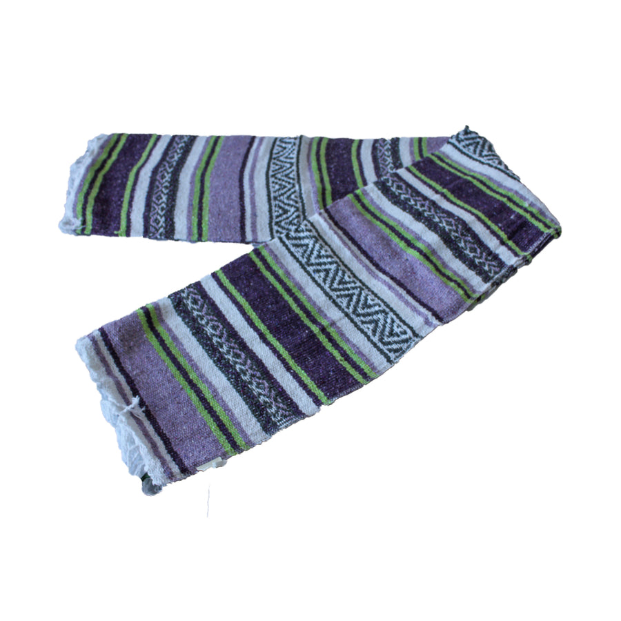 Mexican blanket - striped falsa - handmade