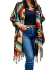 Ruana - Southwestern Design Poncho Shawl