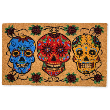 Sugar Skull Mexican Style Door Mat