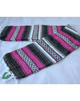 Mexican Falsa Blanket - Pink, Grey & Black