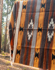 Woven Mexican pattern blanket made from wool
