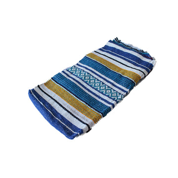 Mexican falsa blanket - colourful striped style