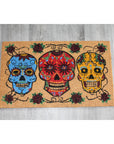 Mexican sugar skull door mat design