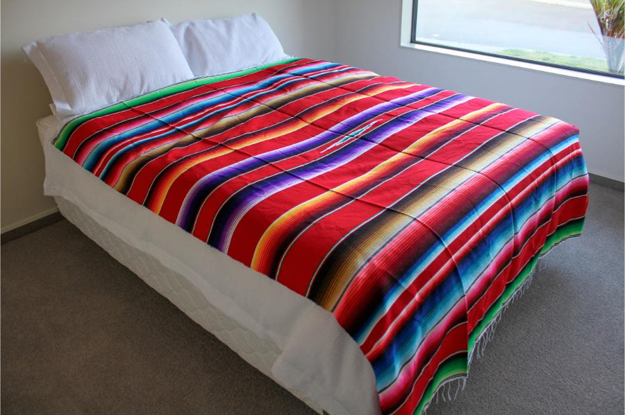 Mexican Bedspread - Red