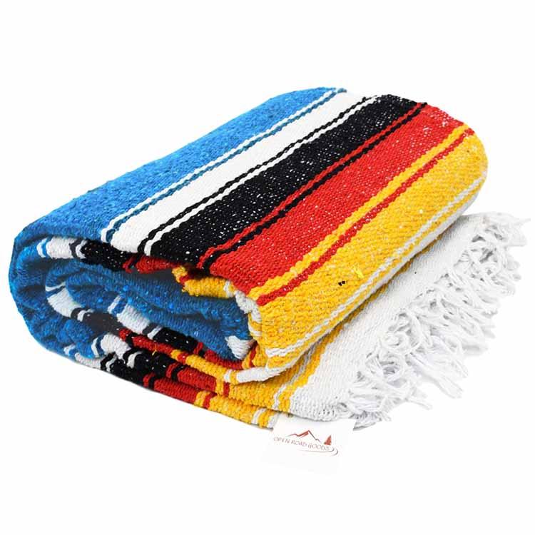 Colour Mexican striped saltillo blanket
