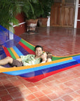 Blue rainbow hammock