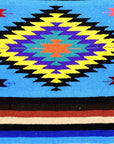 Colourful diamond centre blanket from Mexico