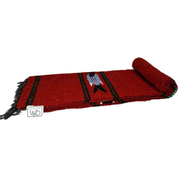 Fish Design Mexican Blanket - Rust Red Colour
