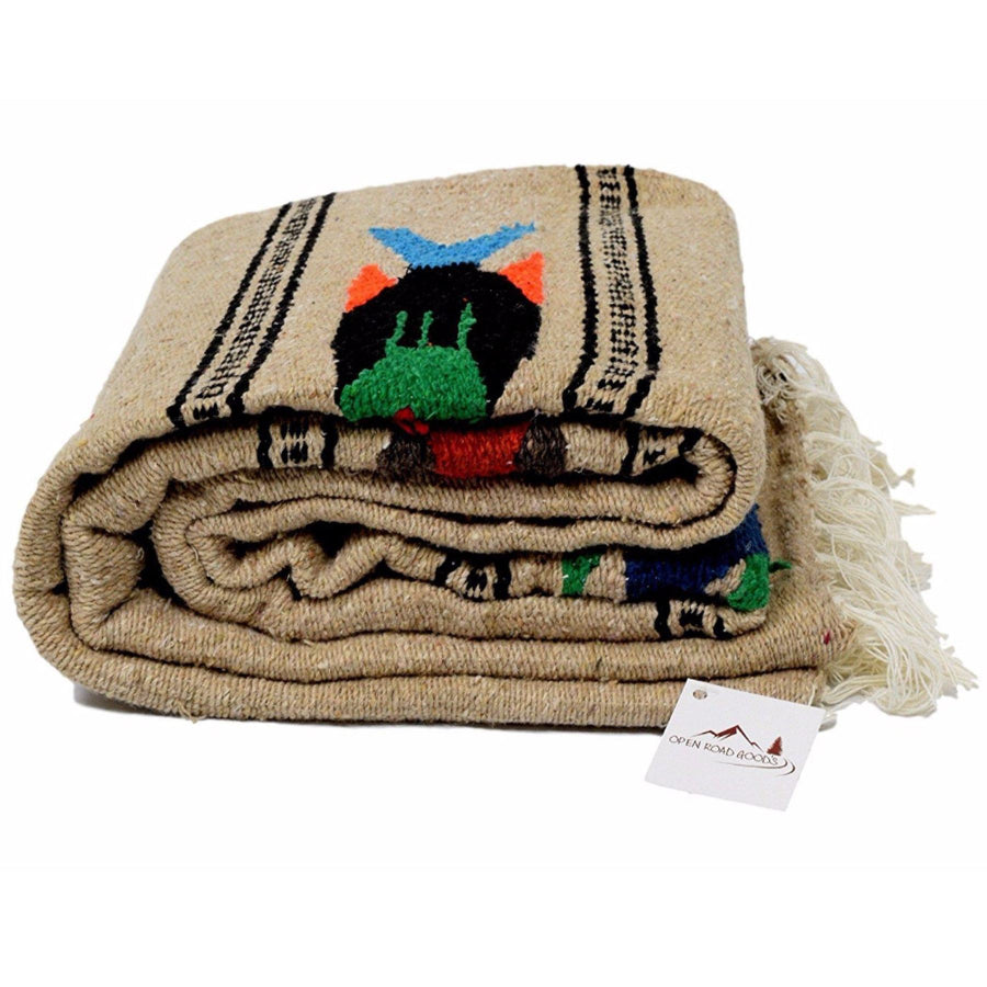 Authentic Mexican Fish Design Woven Blanket