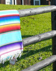 Sarape Blanket - Aqua Blue