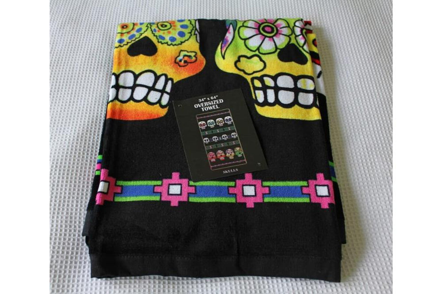 Mexican Skull Design Towel