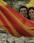 Mexican woven hammock for two people