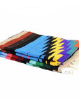 Fold saltillo Mexican blanket