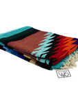 Rust and Colouful Blanket from Mexico