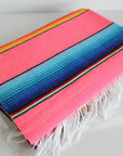Pastel Pink Mexican Sarape Throw