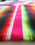 Serape Mexican Striped Pink Blanket