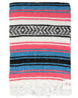 Pink and Blue Mexican Falsa blanket