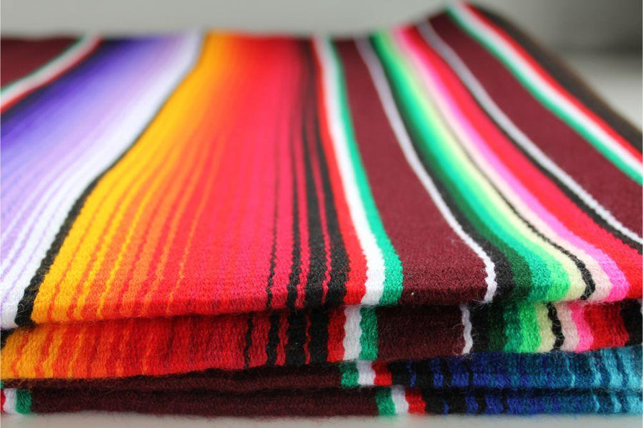 Colourful Striped Blanket - Mexican