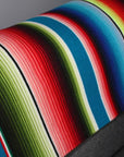 Striped Blue Mexican Sarape Blanket