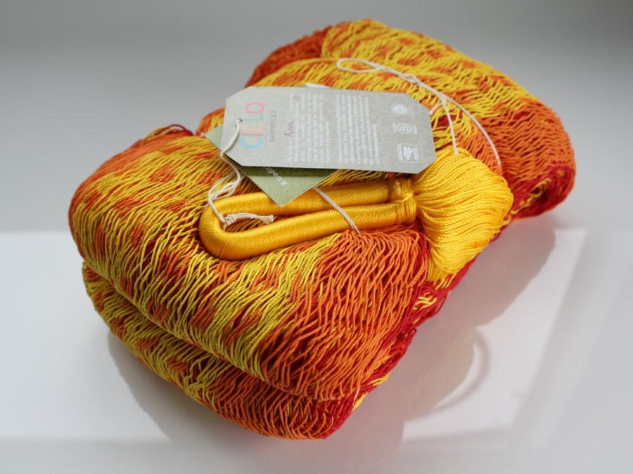 Red, Yellow and Orange Mexican Cotton Handmade Hammock
