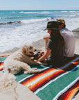 Mexican beach blanket - teal