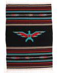 Black Thunderbird Style Mexican Blanket