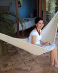 Mexican White Cotton Woven Hammock