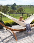 White Hammock and Curved Stand
