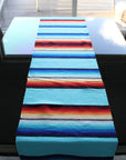 Aqua blue table runner