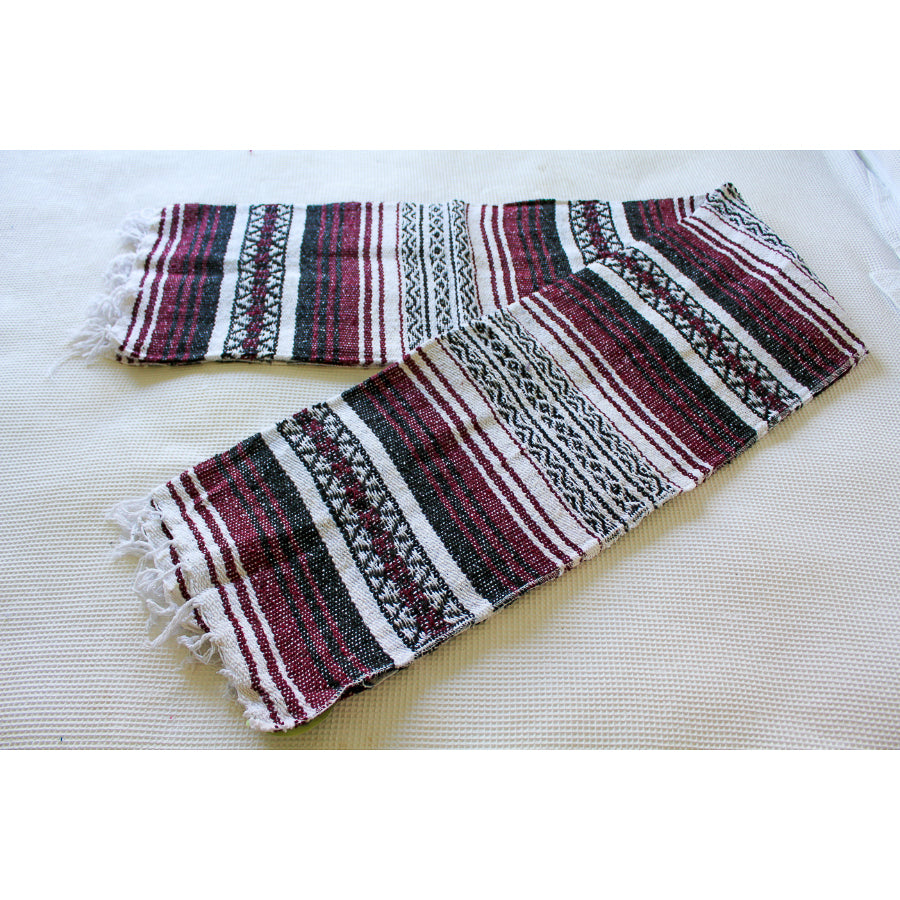 Striped traditional Mexican blanket