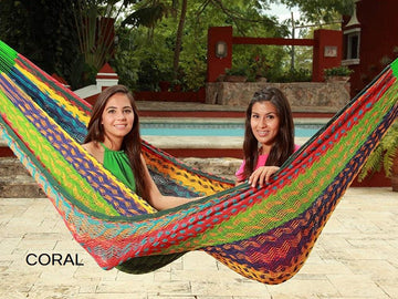 Multi-colour Mexican thick string hammock