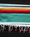 Green folded table runner