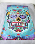 Extra large beach towel - day of the dead theme - skull design
