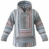 Multicolored hooded sweater on a white background
