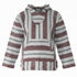 Burgundy, grey and white striped surfer hoodie