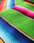 Sarape colourful green Mexican blanket