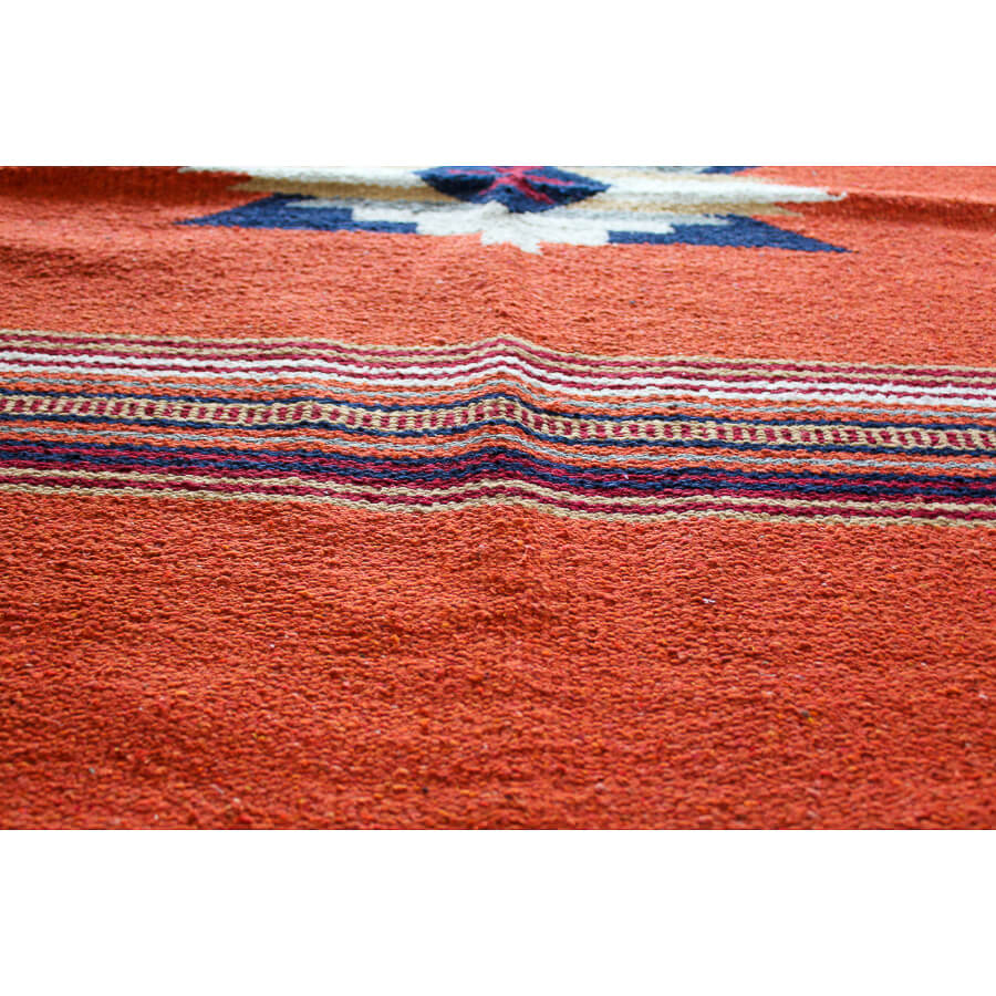 Woven mat, terracotta