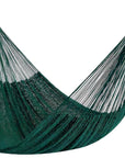 Green woven hammock