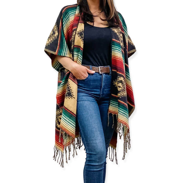 Ruana - Southwestern Style - Free NZ Delivery – Mexican Hammock Store