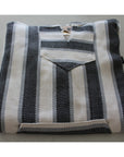 Stripped cotton blend hoodie