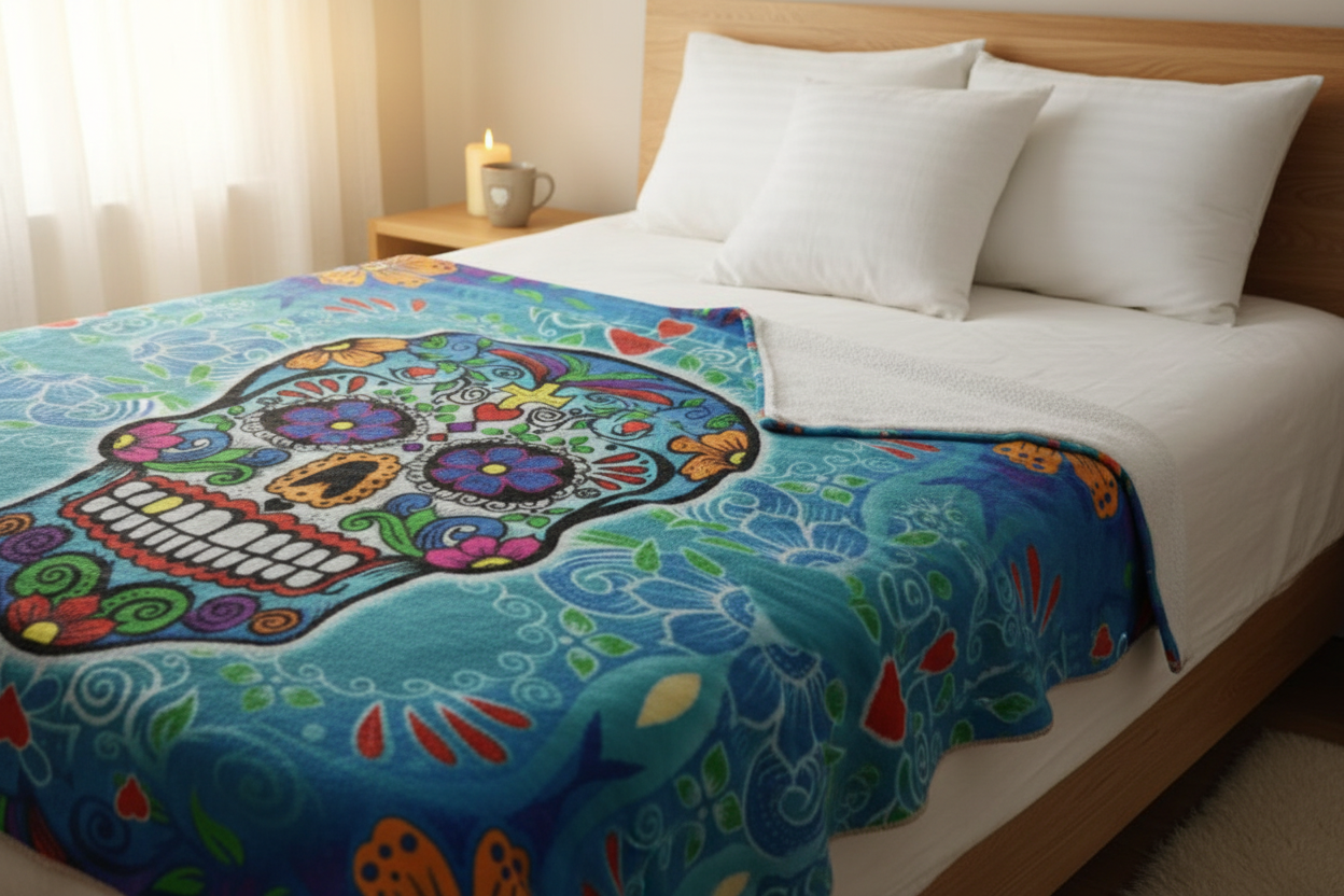 Blanket on a bed
