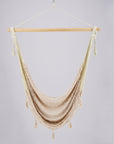Woven off-white Mexican chair hammock