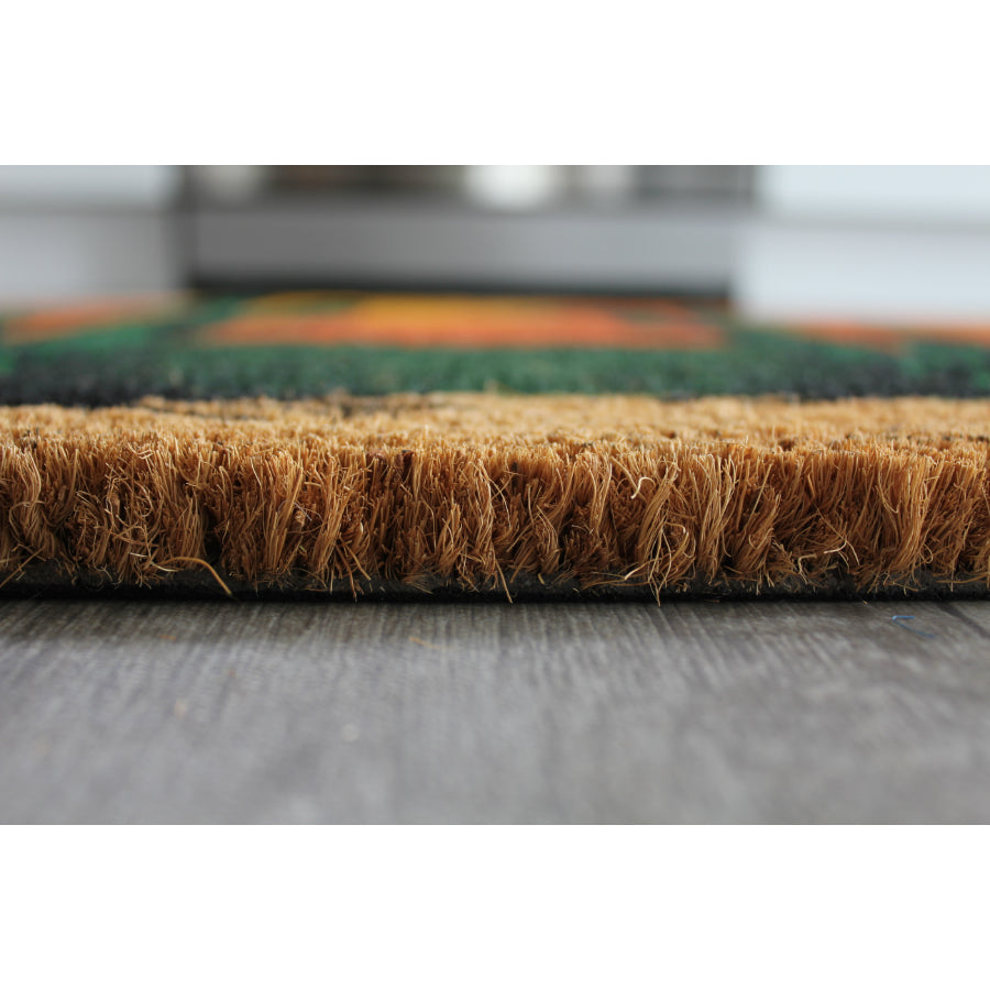 Coir, coconut fibre, rubber back mat