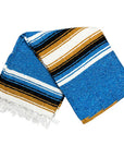 Sunset blue Saltillo Mexican blanket