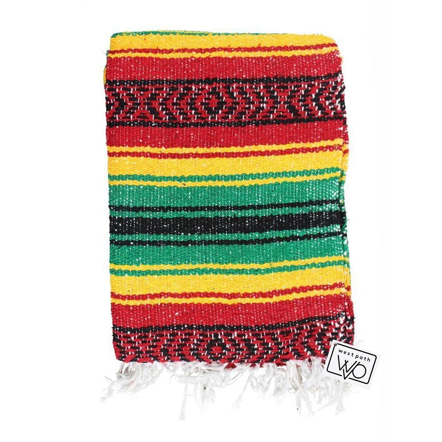 Mexican Rasta Rug Rasta Woven Yoga Rug - Classic Mexican Style Blanket - Free NZ Delivery ...