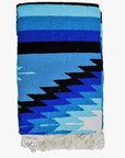 Woven blue blanket - made in Mexico