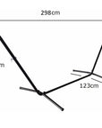 Black metal hammock stand dimensions