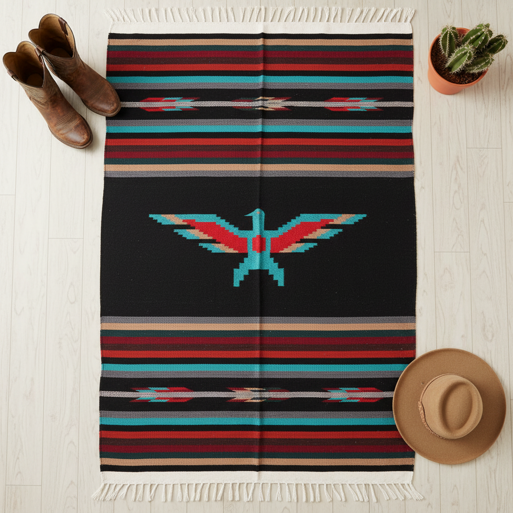 Overhead flat lay with western props