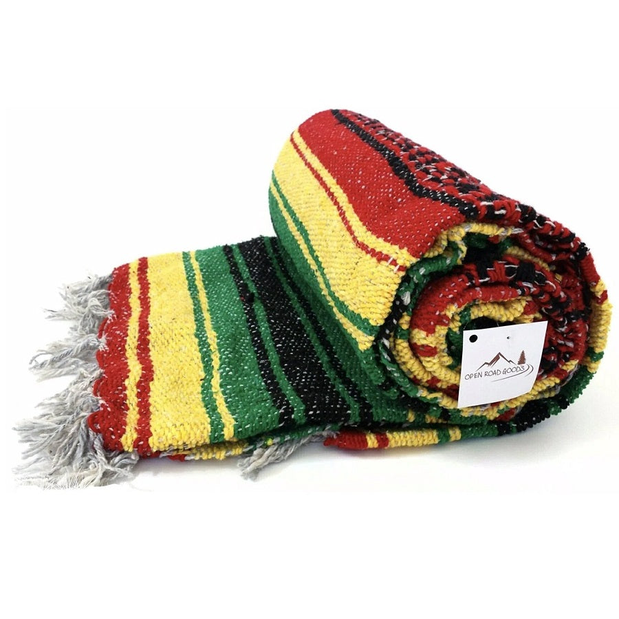 Mexican Rasta Rug Rasta Woven Yoga Rug - Classic Mexican Style Blanket - Free NZ Delivery ...