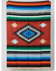 Mexican Saltillo Blanket - Rust